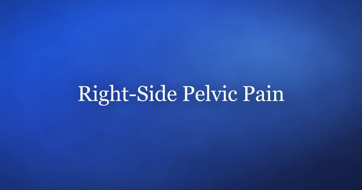 Pain on the right side of the pelvis in men — common causes from muscle strain to appendicitis