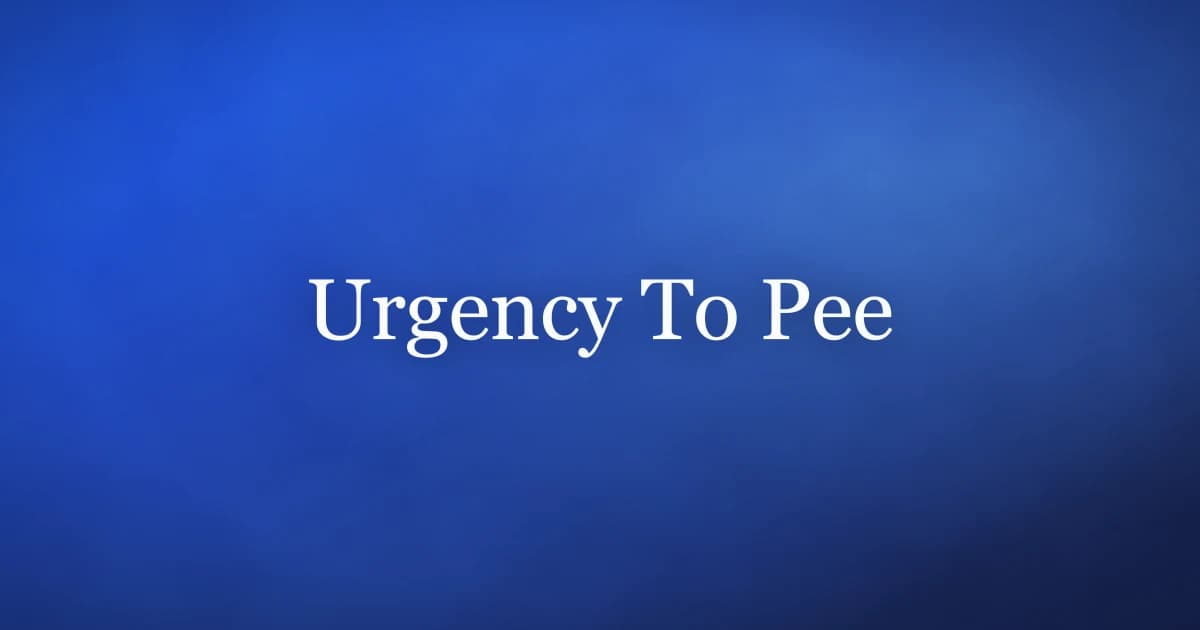 Urgency to Pee: Why It Hits and How to Stop It