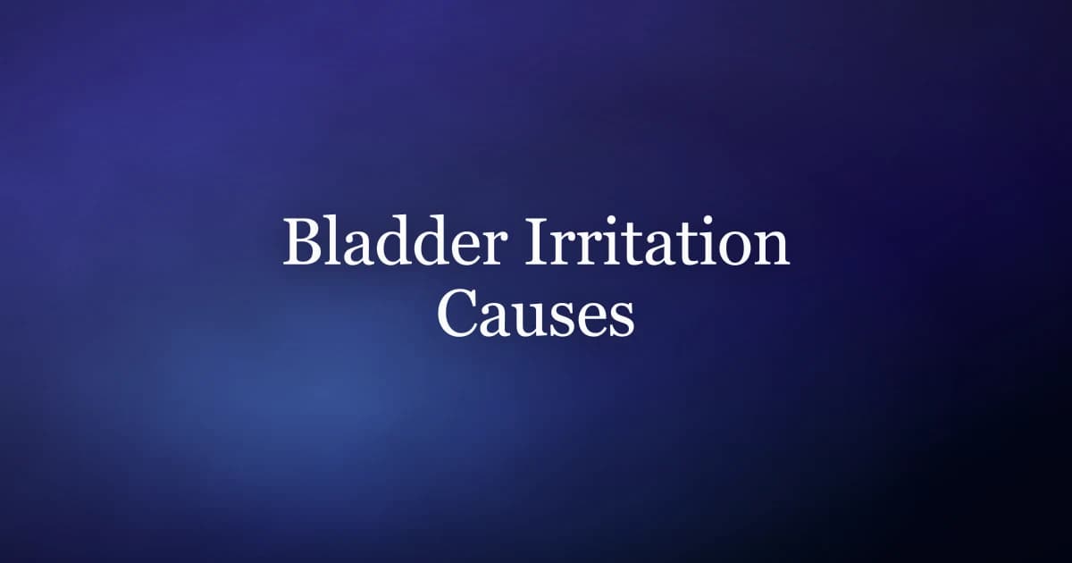 Bladder irritation in men — causes, dietary triggers, and the pelvic floor connection