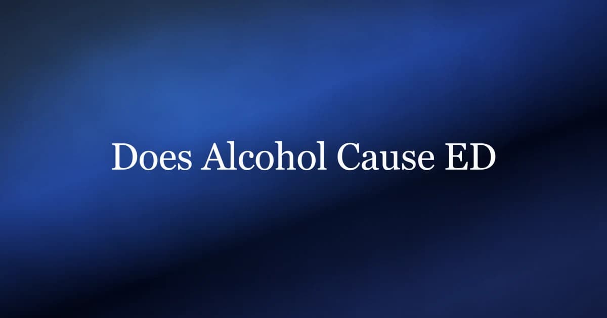 Diagram explaining whether alcohol causes erectile dysfunction in men