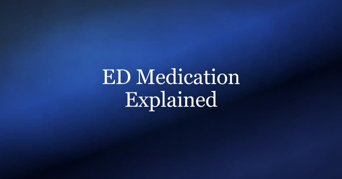 ED medication explained — how PDE5 inhibitors work and the pelvic floor backup