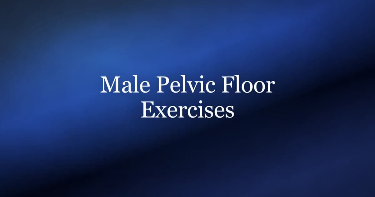 Exercises for the male pelvic floor — how to find, train, and progress the muscles correctly