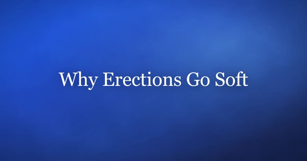 Illustration explaining the causes of a floppy dick and soft erections in men
