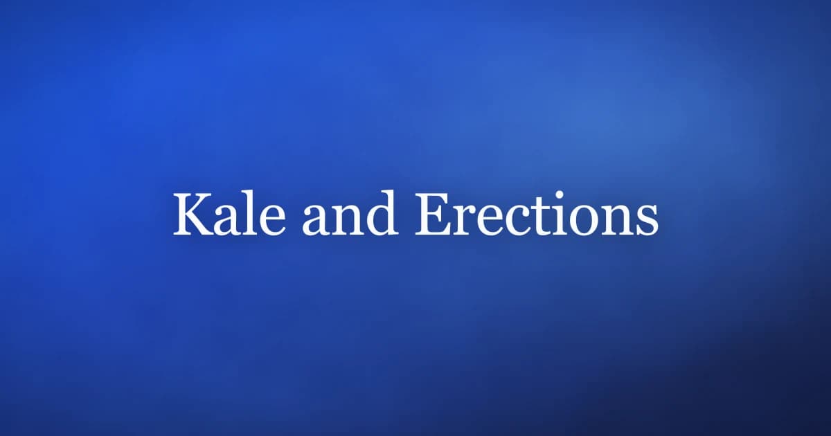 Kale and erectile function — what dietary nitrates and flavonoids actually do for blood flow