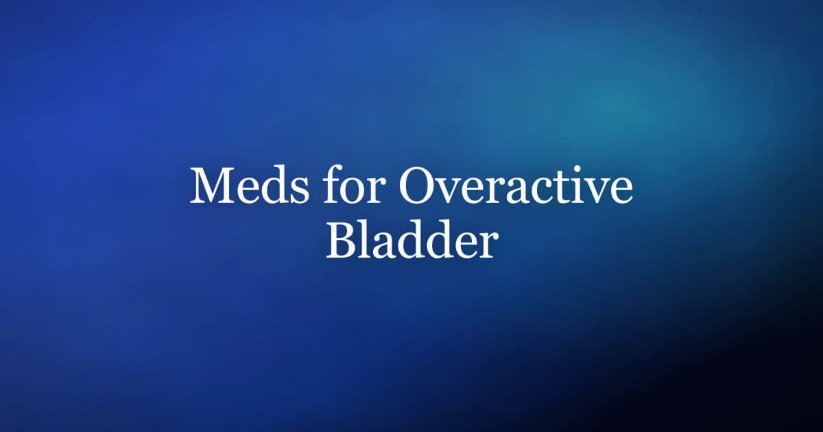 Meds for overactive bladder — how antimuscarinics, beta-3 agonists, and Botox compare for men