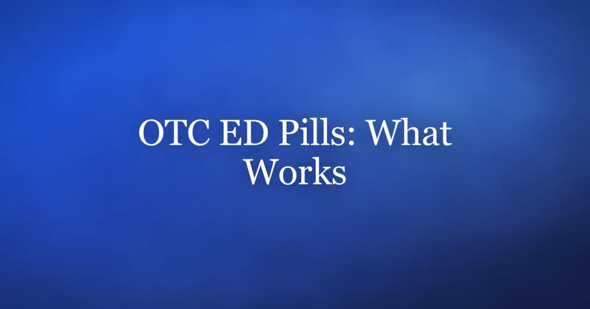 Over-the-counter ED pills and supplements on a pharmacy shelf