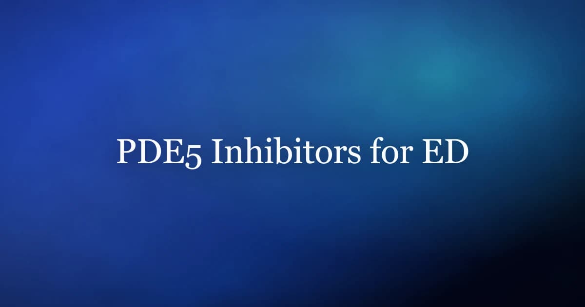 PDE5 inhibitors for erectile dysfunction — how sildenafil, tadalafil, vardenafil and avanafil work in men