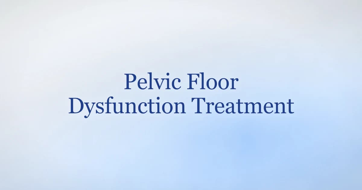 Pelvic floor dysfunction treatment for men — physical therapy, biofeedback and kegels compared