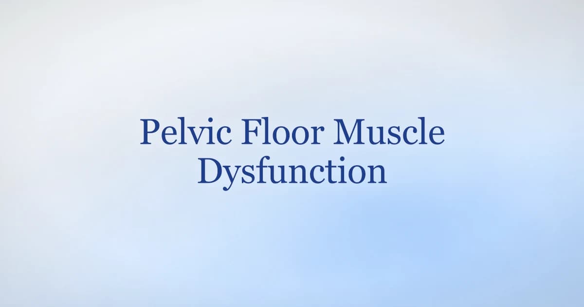 Pelvic floor muscle dysfunction in men — hypotonic, hypertonic, and dyssynergic patterns compared