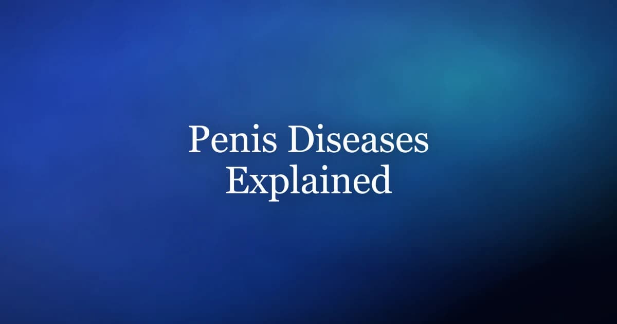 Penis diseases guide — common conditions and warning signs in men