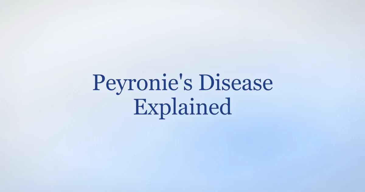 Medical illustration representing Peyronies disease and penile health