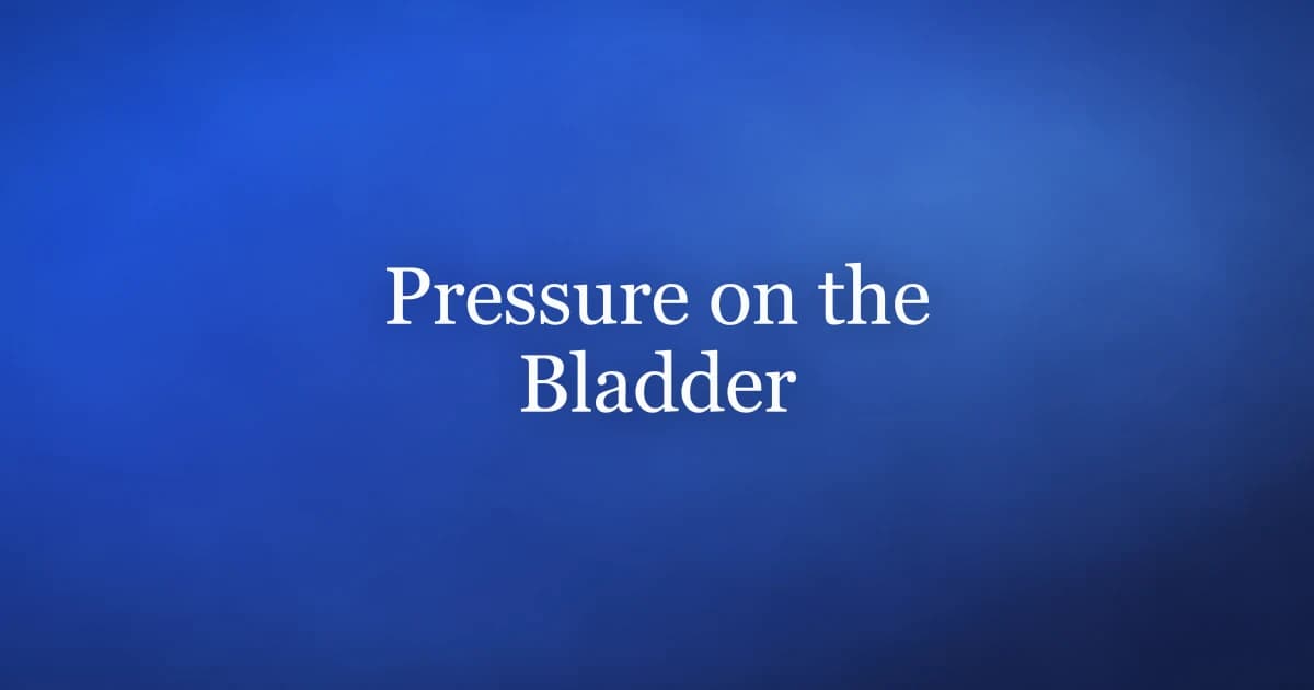 Pressure on the bladder in men — causes, the pelvic floor connection, and how to tell them apart