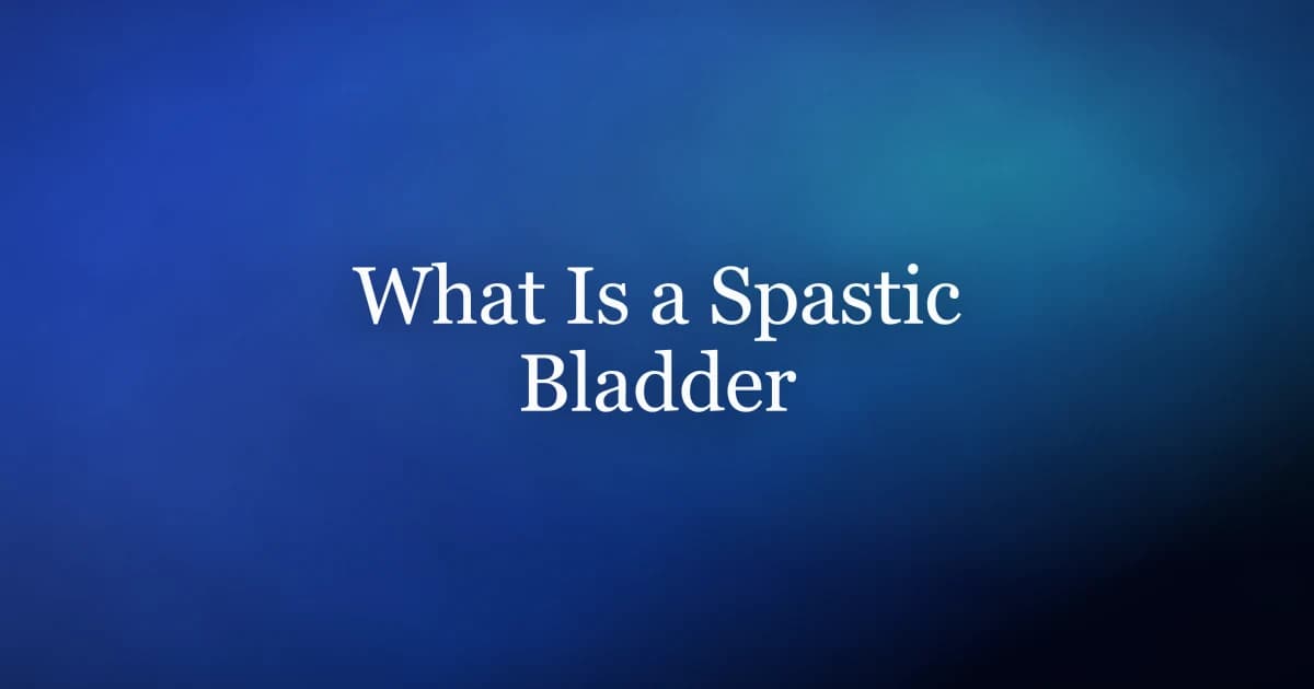 Spastic bladder — neurogenic detrusor overactivity causes, symptoms and treatment ladder