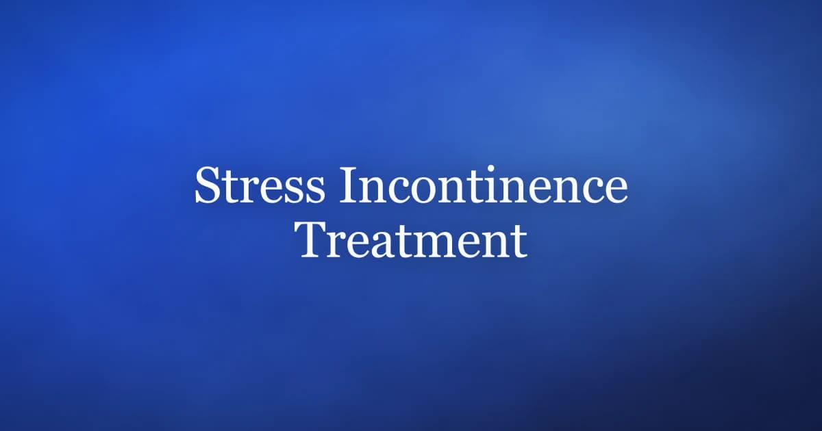 Stress incontinence treatment for men — pelvic floor training, devices, and surgical options