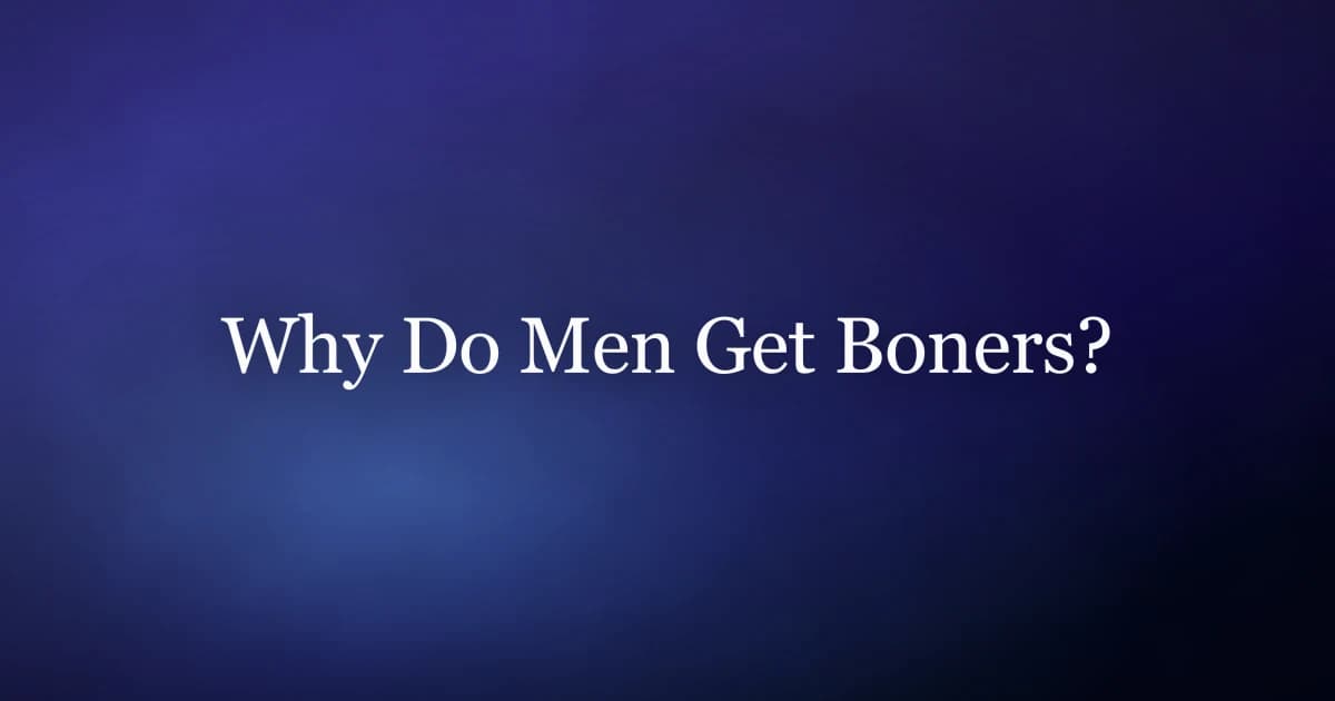 Why do men get boners — the three types of erections explained